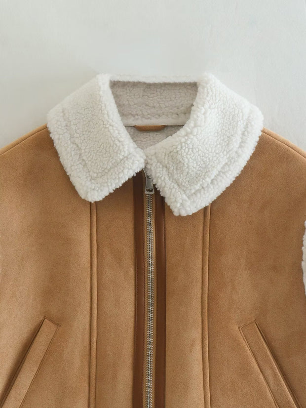 Beige Double Face Vest