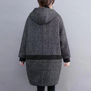 Long Sleeves Loose Hooded Cardigan