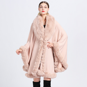 Cloak Cape Faux Fur Bride Wraps Poncho Coat