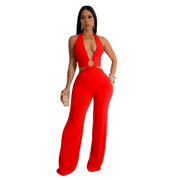 Halter Neck Sleeveless Jumpsuit