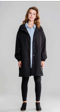 Water Resistant Oversized Hooded Rain Jacket