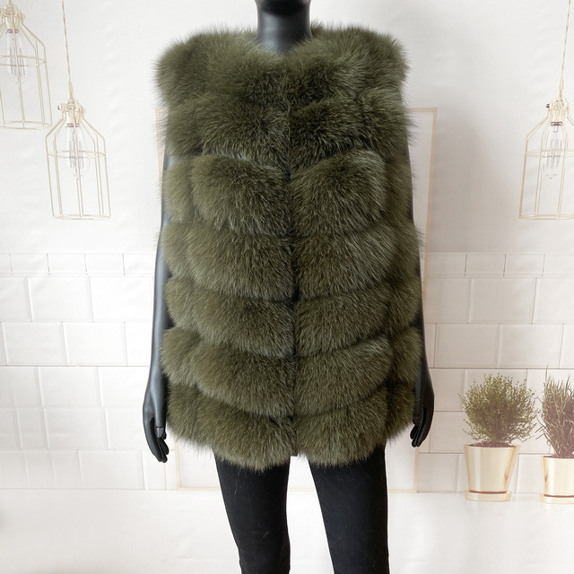 Sleeveless Faux Fur Coat