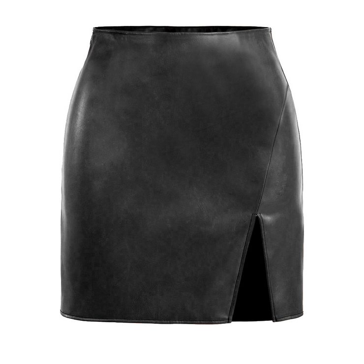 Faux Leather Mini Skirt