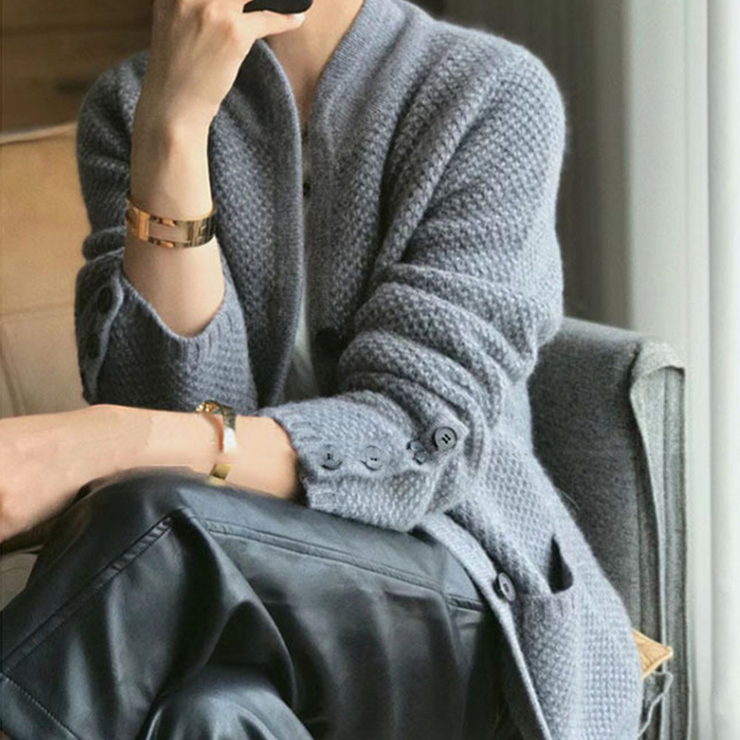 Wool-like Thick Sweater Jacket