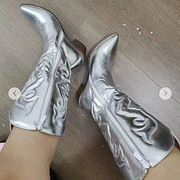 Pointy Toe Knee High Cowboy Boots for Women