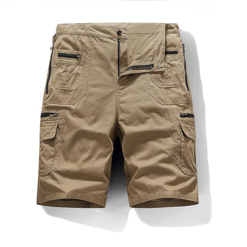 Cargo Multi Pockets Plain Casual Shorts