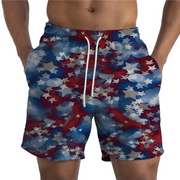 Casual Elastic Waist Printed Shorts