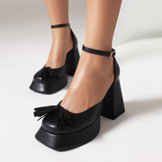 Fringed Platform Heels