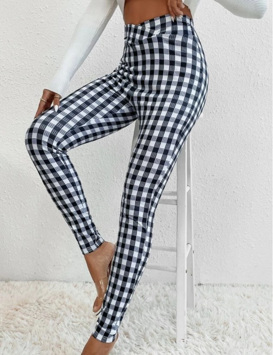 Plaid Printed Leggings