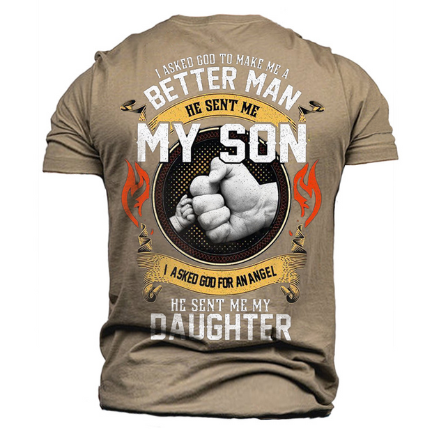 Father's Day Graphic Letter Printed T-Shirt