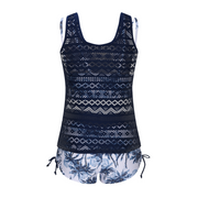 Navy Printed 3 Piece Tankini Set