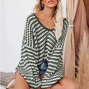 Striped Knit Boho Sweater