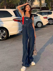 Vintage Washed Boyfriend Denim Overalls