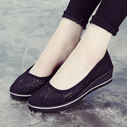 Comfortable Non-slip Hollow Lace Breathable Wedge Shoes