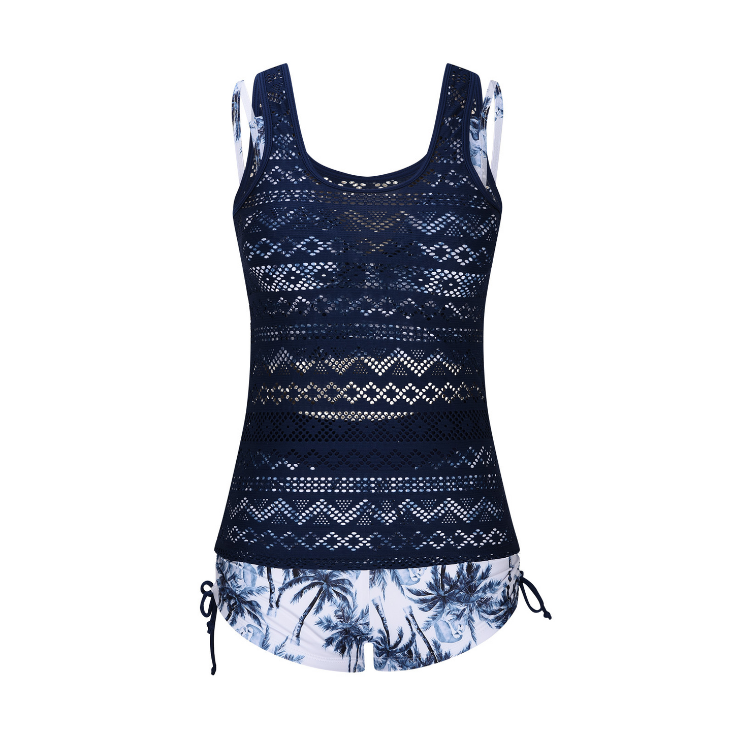 Navy Printed 3 Piece Tankini Set