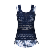 Navy Printed 3 Piece Tankini Set