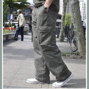 Lightweight Plain Baggy Cargo Pants