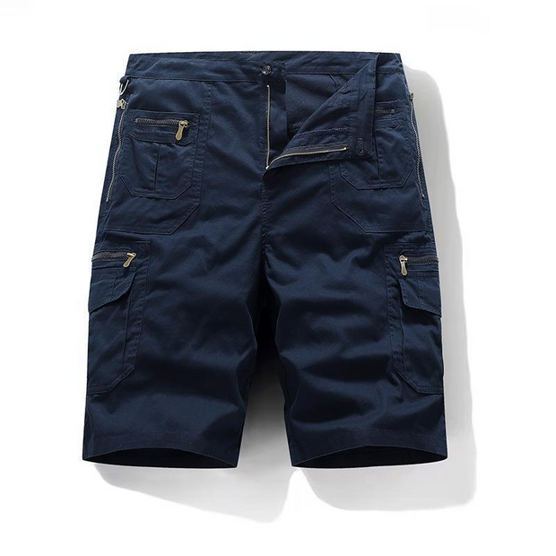 Cargo Multi Pockets Plain Casual Shorts