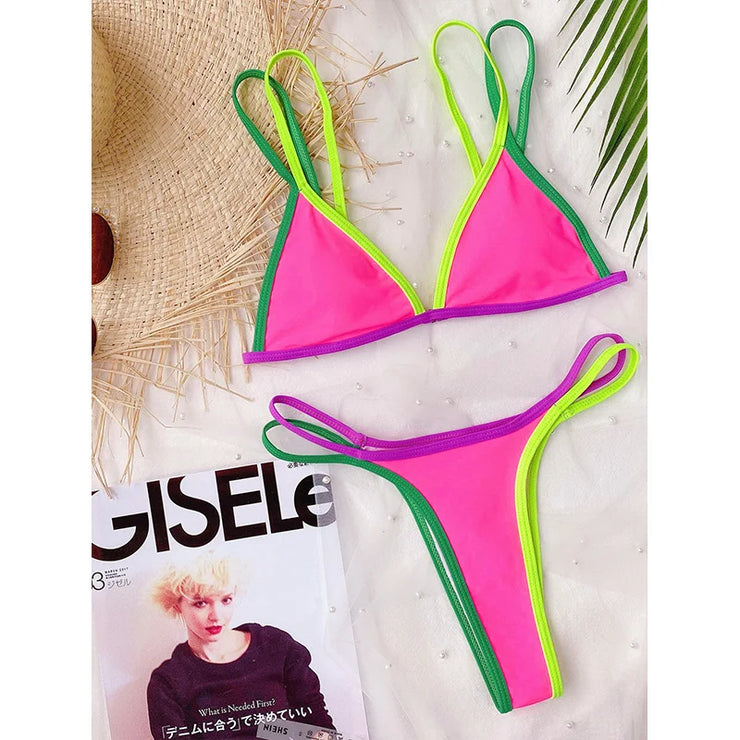 Multicolor Bikini Swimsuit