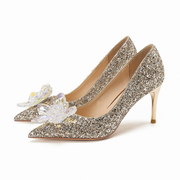 Crystal Rhinestones Bridal Pumps Evening Heels