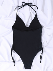 Plunging Neck One Piece Swimsuit