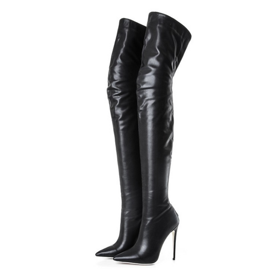 Pointed Toe Stiletto Heel Over The Knee Boots