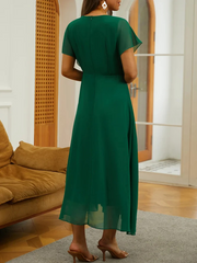 Sea Green Short Sleeve Maxi Dress