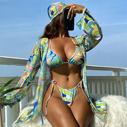 Exquisite Bandage Patchwork 3 Piece Print Sets