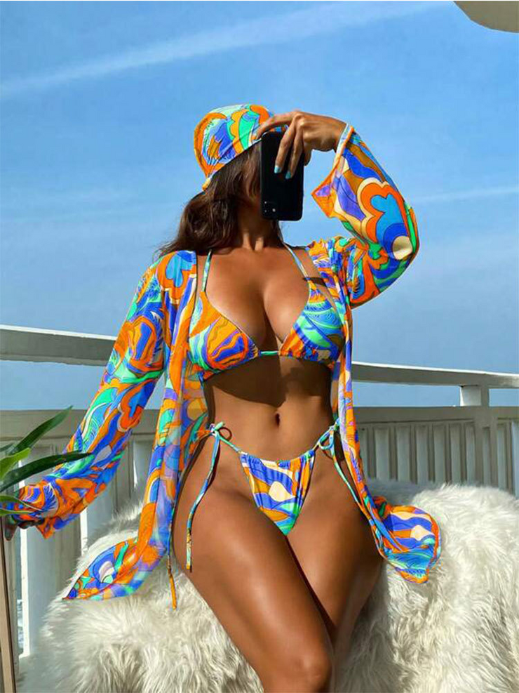 Exquisite Bandage Patchwork 3 Piece Print Sets