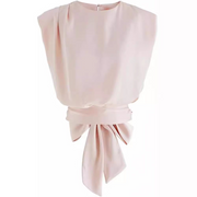 Satin Tie Back Sleeveless Top