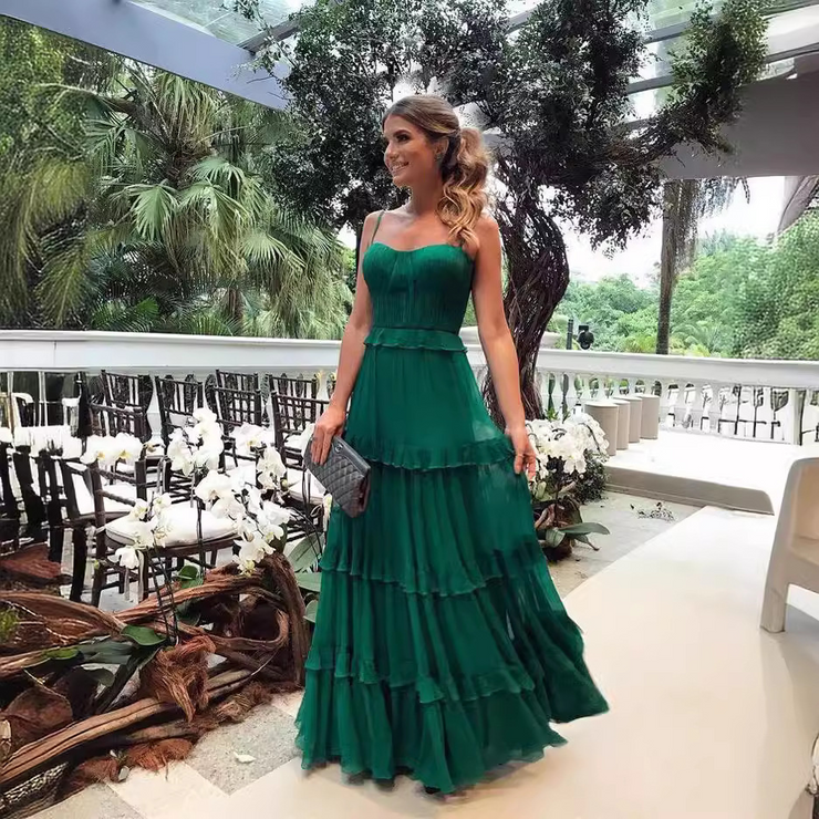 Dark Green Long Prom Dress