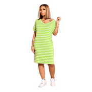 Plus Size Casual Style V-Neck Short-Sleeve Dress