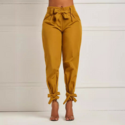 Bowknot Plain Women's Pencil Pants