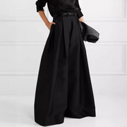 Loose High Waisted Solid Color Wide Leg Pants