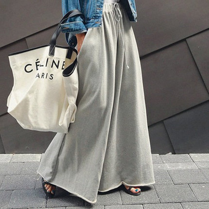 Wide Leg Elastic Waist Pants