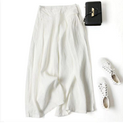 Cotton Plus Size Loose Ninth Wide-Leg Pants