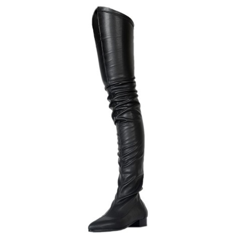 Pointed Toe Thigh High Boots