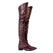 Pointed Toe Thigh High Boots