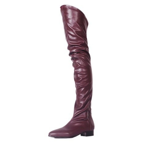 Pointed Toe Thigh High Boots