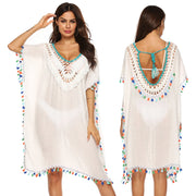 White Swim BohoFeel Open Stitch Cover Up