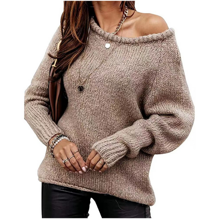 Off Shoulder Knitted Sweater