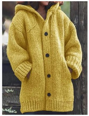 Oversized Hooded Full Sleeves Cardigan