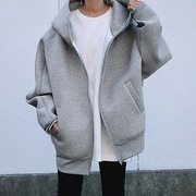 Front Zipped Oversized Hoodie