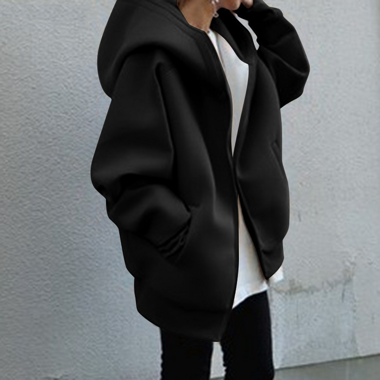 Front Zipped Oversized Hoodie