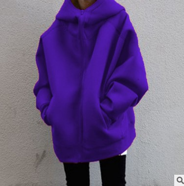 Front Zipped Oversized Hoodie