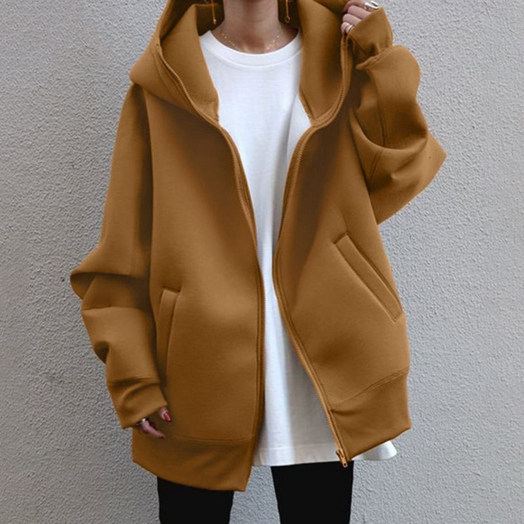 Front Zipped Oversized Hoodie