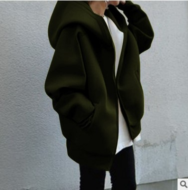 Front Zipped Oversized Hoodie