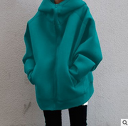 Front Zipped Oversized Hoodie