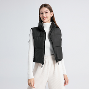 Solid Zip Up Puffer Vest