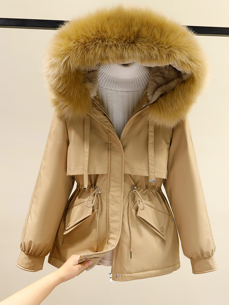 Faux Fur Hooded Parka Coat